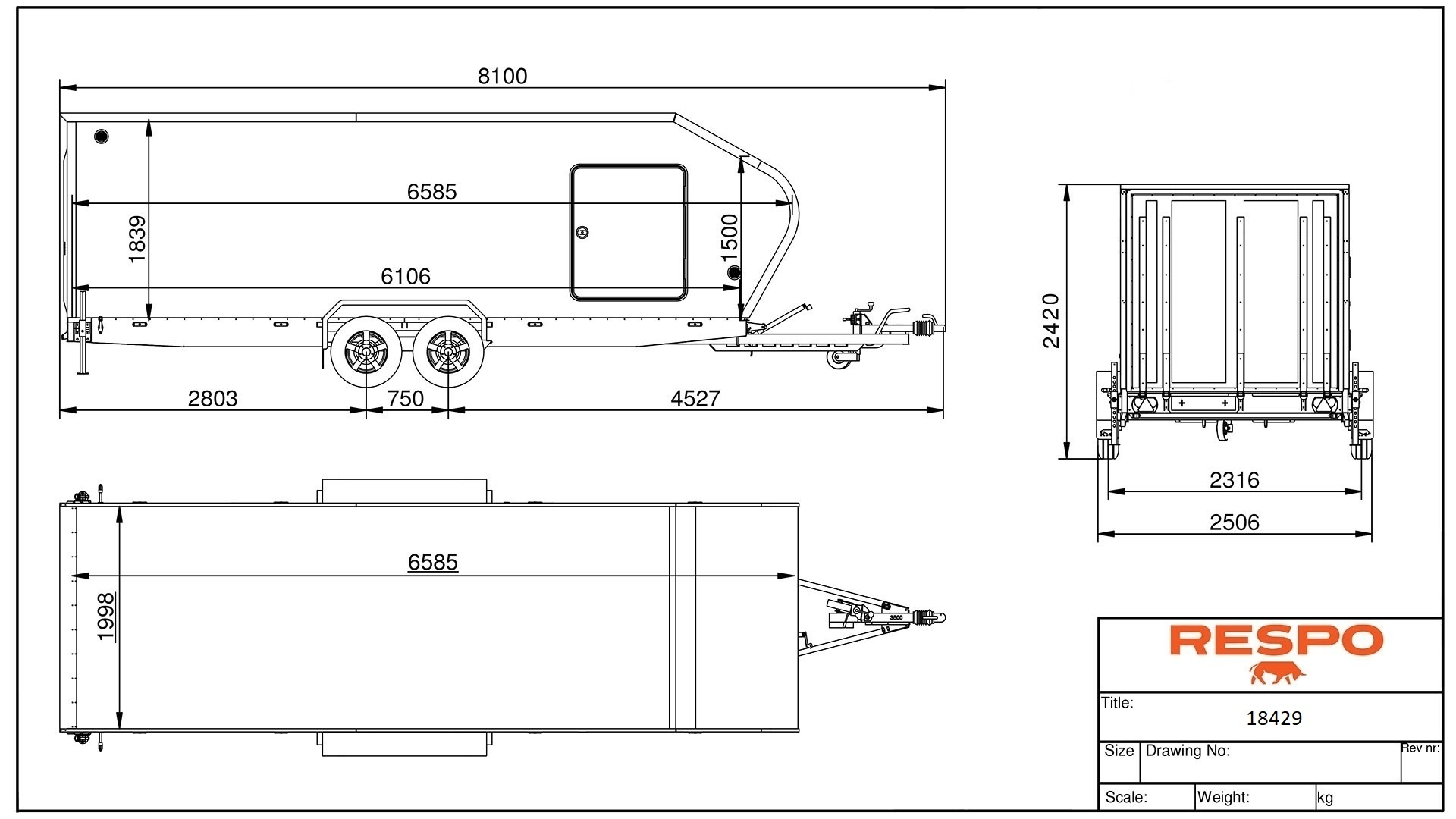 Furgoonhaagis 3500F652T200